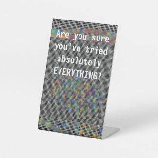 Signe De Table Ne cessez pas de continuer à essayer de devis d'en