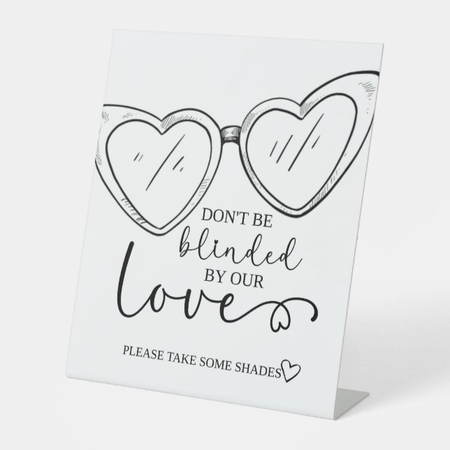 Signe De Table Ne vous laissez pas aveugler par notre amour, Sung (Recto)