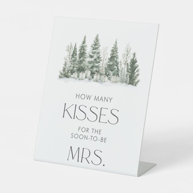Signe De Table Neige Dans L'Amour Fête des mariées Devine Combien (Recto)