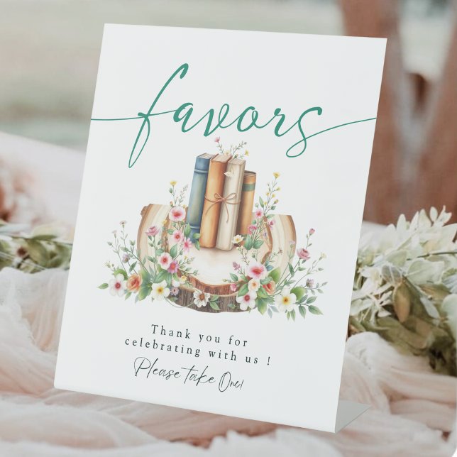 Signe De Table New Chapter Storybook Favors Bridal Shower Sign (Créateur téléchargé)