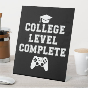 Signe De Table Niveau collégial Complet Graduation Gamer Jeu