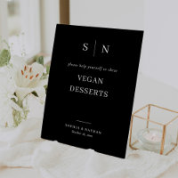 Noir minimal et chic | Vegan Desserts Mariage