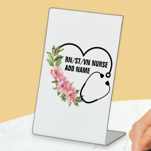 Signe De Table Nom de l'infirmière étudiante-inscrite-vétéran