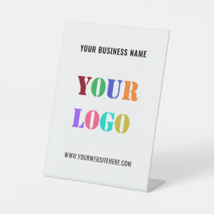Signe De Table Nom du logo commercial personnalisé Modèle de sign