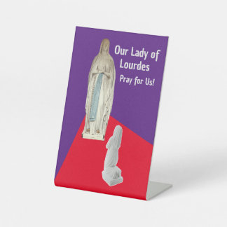 Signe De Table Notre-Dame de Lourdes Carte de Vœux Pliée