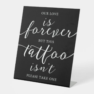 Signe De Table Notre tatouage d'amour minimaliste noir blanc chic