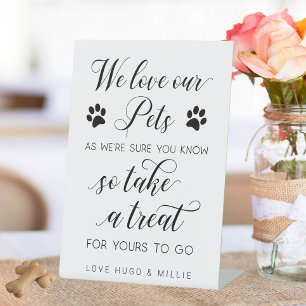 Signe De Table Nous Aimons Nos Animaux De Compagnie Alors Prenez 