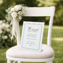 "Nous Vous Avons Gardé Une Place" Mariage Blanc