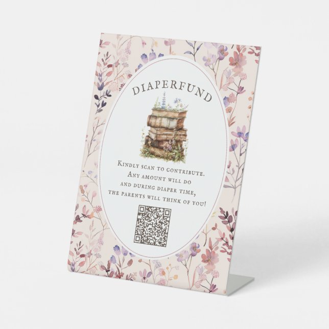 Signe De Table Nouveau chapitre baby shower fleur sauvage diaperf (Recto)