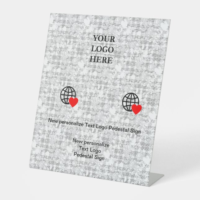 Signe De Table Nouvelle personnalisation Logo Texte Signal Pedest (Recto)