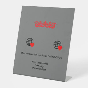 Signe De Table Nouvelle personnalisation Logo Texte Signal Pedest