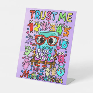 Signe De Table Number Day Trust Me Maths Pedestal Sign for School