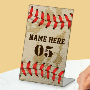 Signe De Table Numéro de base-ball Vintage personnalisé Rétro