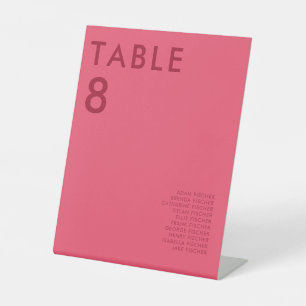 Signe De Table Numéro de table de Mariage minimaliste moderne