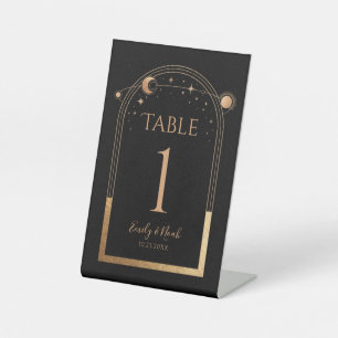 Signe De Table Numéro de table du Mariage de la lune de soleil en