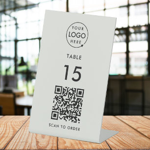 Signe De Table Numéro de table QR Code Scan pour commander un res