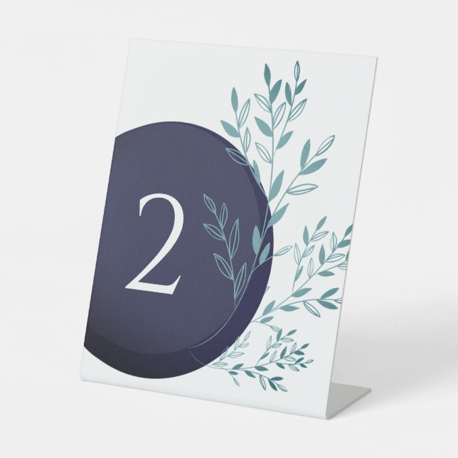 Signe De Table numéros de table de fête ou de mariage (Recto)