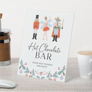 Signe De Table Nutcracker Hot Chocolat Bar fête de Noël