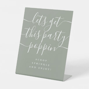 Signe De Table Obtenez Cette Partie Poppin Popcorn Bar Sage Green