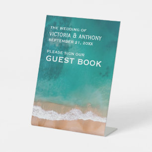 Signe De Table Ocean Wave, Mariage plage