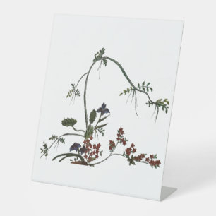 Signe De Table oeuvre florale fleur japonaise