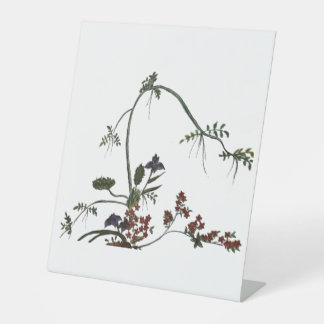 Signe De Table oeuvre florale fleur japonaise