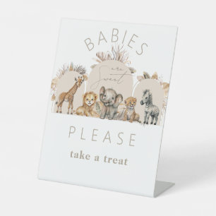Signe De Table Oh Baby Safari Animaux Boho Baby shower traitement