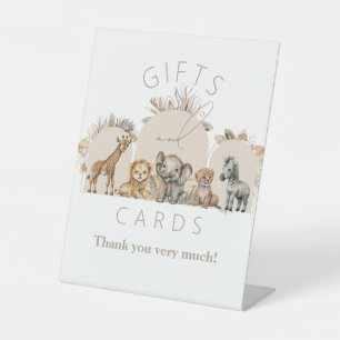 Signe De Table Oh Baby Safari Animaux Boho Baby showers cadeaux
