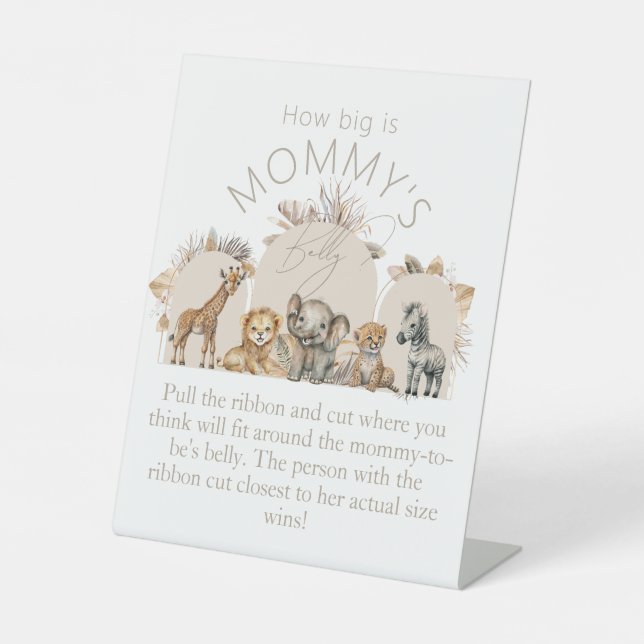 Signe De Table Oh Baby Safari Boho Shower Quelle grande maman ven (Recto)