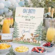 Oh Garçon Maman-osa Bar Fête Prénatale des Animaux
