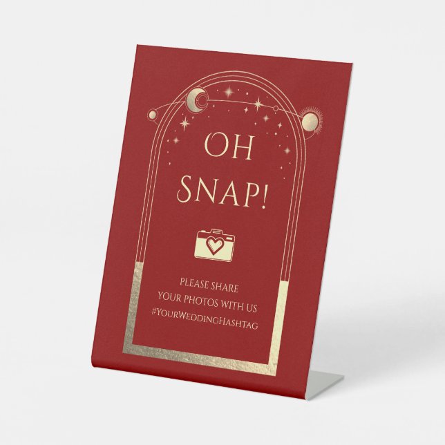 Signe De Table Oh Snap Myssu Plum Gold Mariage de la lune Sun (Recto)