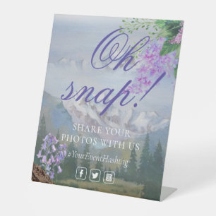 Signe De Table Oh Snap Social Media Chic Modern Mariage Événement