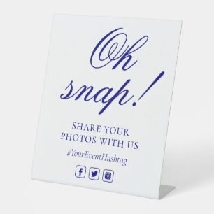 Signe De Table Oh Snap Social Media Chic Modern Mariage Événement