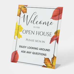 Signe De Table Open House Real Estate Sign, Chute immobilière