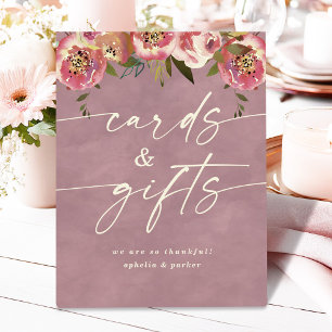 Signe De Table Ophelia Dusty Pink Fleurs Cartes et Cadeaux de Mar