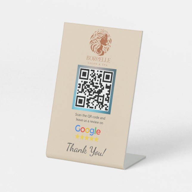 Signe De Table Orange Salon Google Réception Comptoir Modèle (Recto)