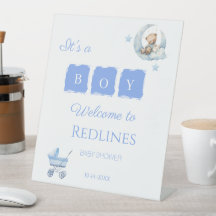 Ours en peluche bleu C'est un garçon Baby Shower