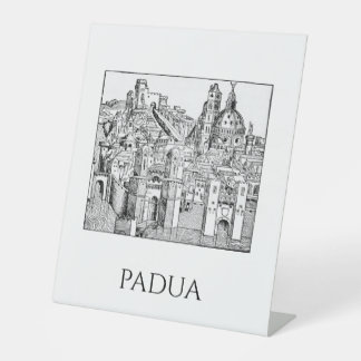 Signe De Table Padua Minimaliste Ciel Médiéval Art Linéaire