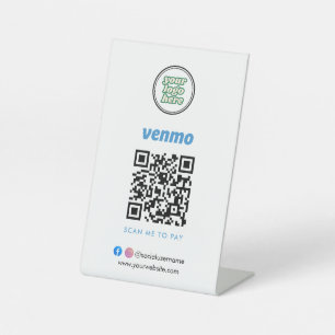 Signe De Table Paiement du code QR Venmo Analyser pour payer le