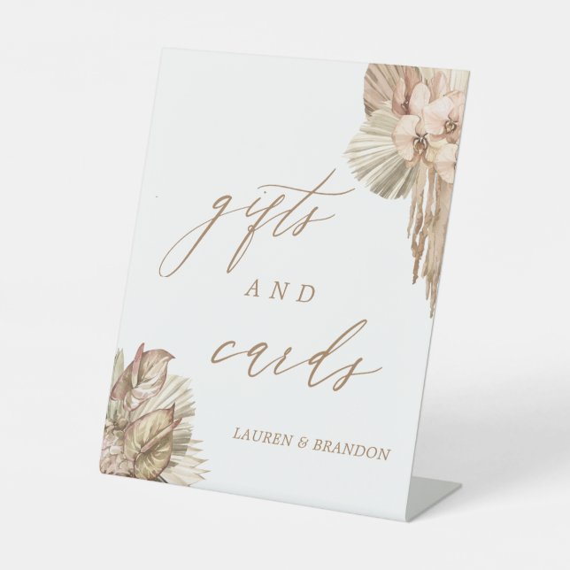 Signe De Table Pampas Grass Cartes de Mariage et Cadeaux (Recto)