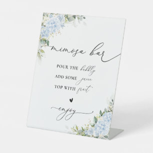 Signe De Table Pancarte de bar à Mimosa pour une douche de mariée