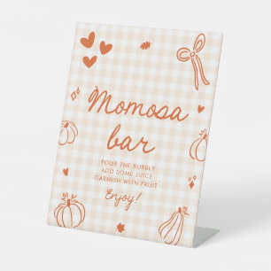 Signe De Table Pancarte de bar Momosa Orange d'automne Un Petit C