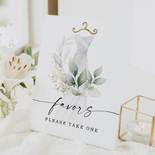 Signe De Table Pancarte de cadeaux de bapteme de mariage aquarell