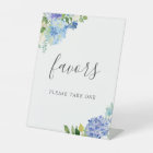 Pancarte de cadeaux de fête prénuptiale Hortensia