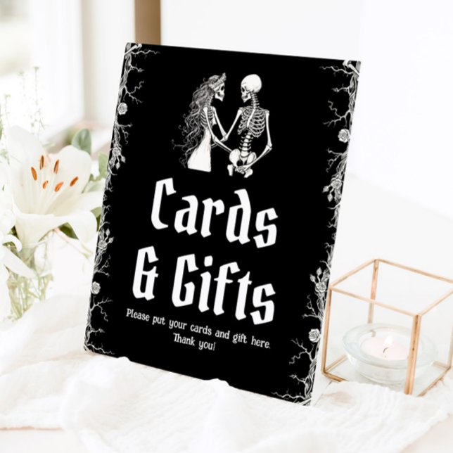 Signe De Table Pancarte de cartes et cadeaux de Halloween squelet (Créateur téléchargé)