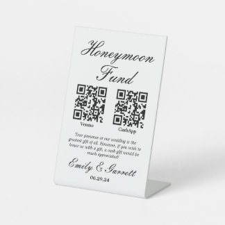 Signe De Table Pancarte de piédestal de code QR pour un fonds de 