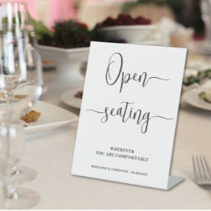 Signe De Table Pancarte de podium de mariage avec placement libre