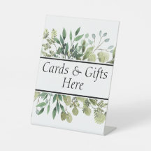 Pancarte de table de cadeaux de mariage Cartes & C