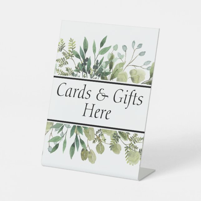 Signe De Table Pancarte de table de cadeaux de mariage Cartes & C (Recto)