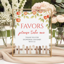 Pancarte de table des faveurs Pomme de Nos Yeux 8x